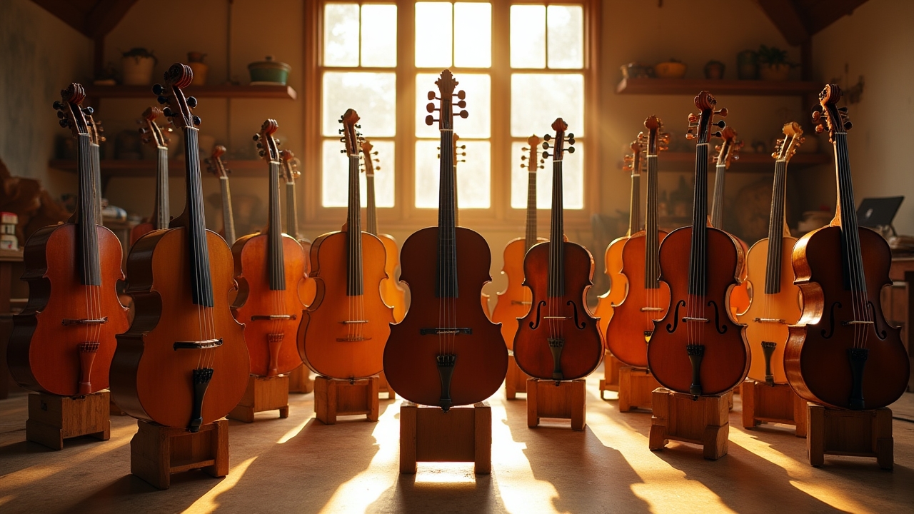Collection d'instruments à cordes