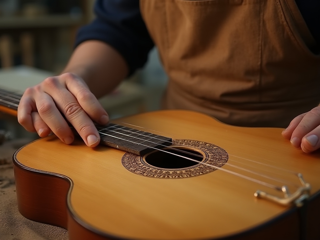 Guitare classique artisanale en cèdre et palissandre