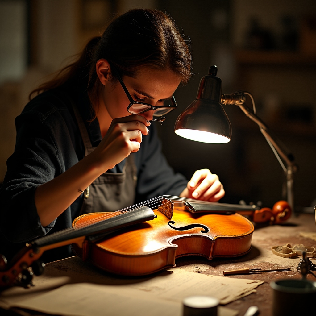 Restauration méticuleuse d'un violon ancien